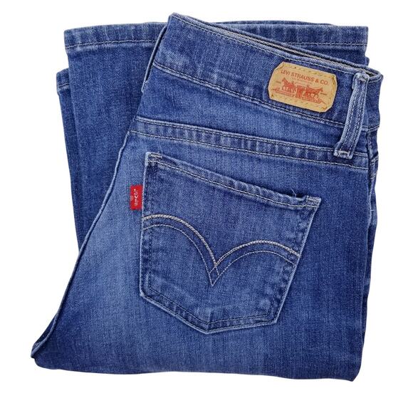 *VINTAGE* LEVI'S 528 Curvy Cut Low Rise Boot Cut Jeans Size 7 Long - Picture 1 of 11